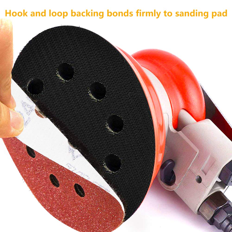 66Pcs 5 inch 8 Holes Sanding Discs 40/60/ 80/120/ 180/240 Grit Round Sandpaper A