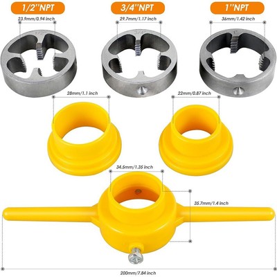 PVC Thread Maker Tool Pipe Threader for Water Pipe 6 Pack Plumbing Tool