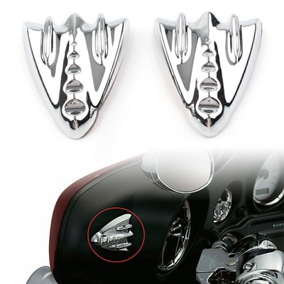 Inner Fairing Mirror Block Off Cover Plates For Harley Street Glide 06-13 Chrome