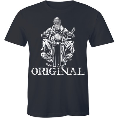 NWT Original Old School Skeleton Ghost Biker Chopper Motorcycle Unisex T-Shirt