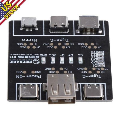 DT3 USB Data Cable Tester Fast Detecter Tool PCB Board For iPhone Micro Type C H