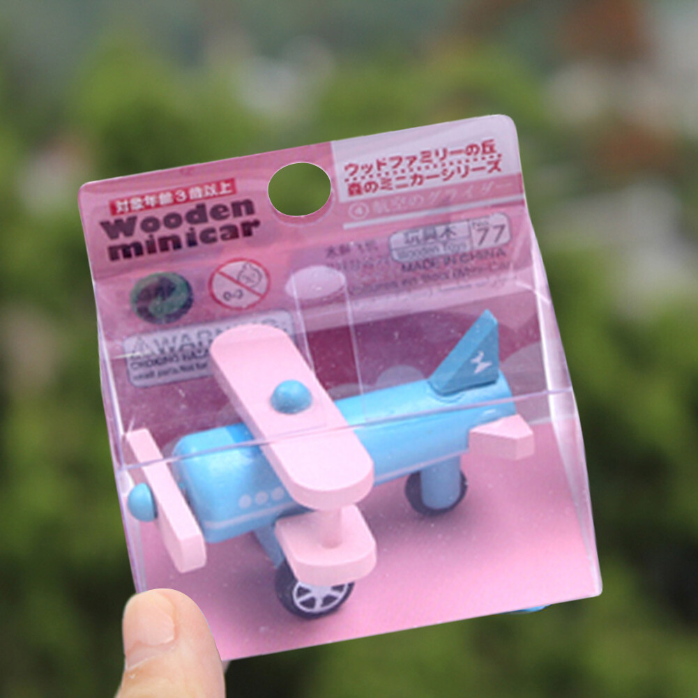 Figuren Mehrfach Muster Kreativ Spielzeug Mini Holz Flugzeug Kinder Baby Lern Geschenk Clubenduro23