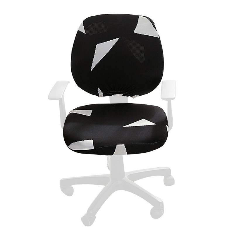 Split Computer Office Chair Covers Slipcover Stretch Desk Task Rotat Seat Cover