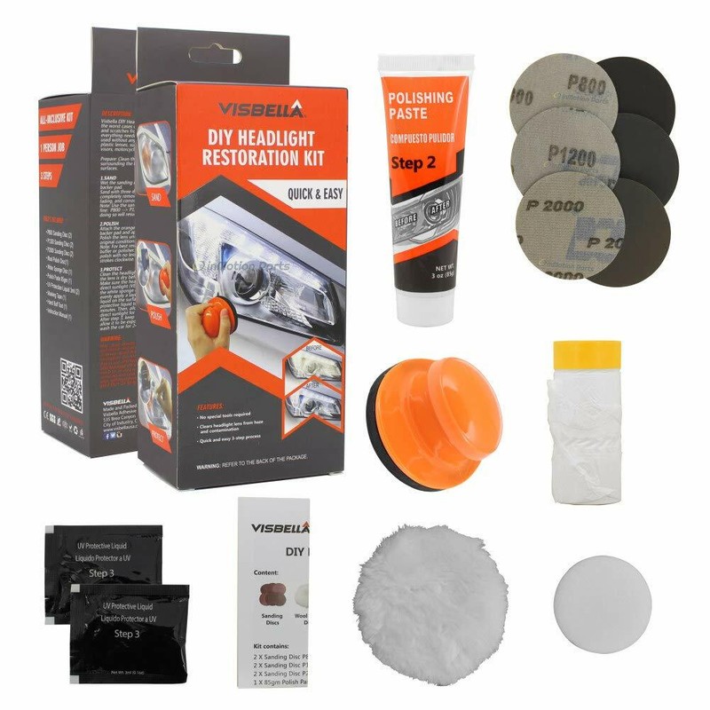DIY Vehicle Headlight Restoration Kit, Headlight Restore Cleaner With U