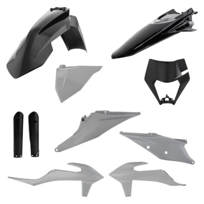 Acerbis 2791541001 Full Plastic Kit Grey/Black