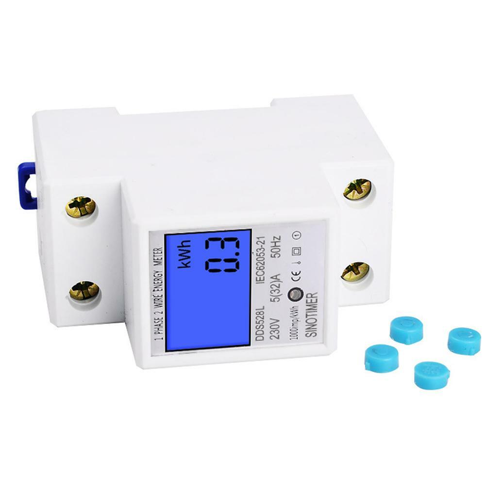5-32A 230V 50Hz Digital Backlight Display Rail Single Phase Energy Meter