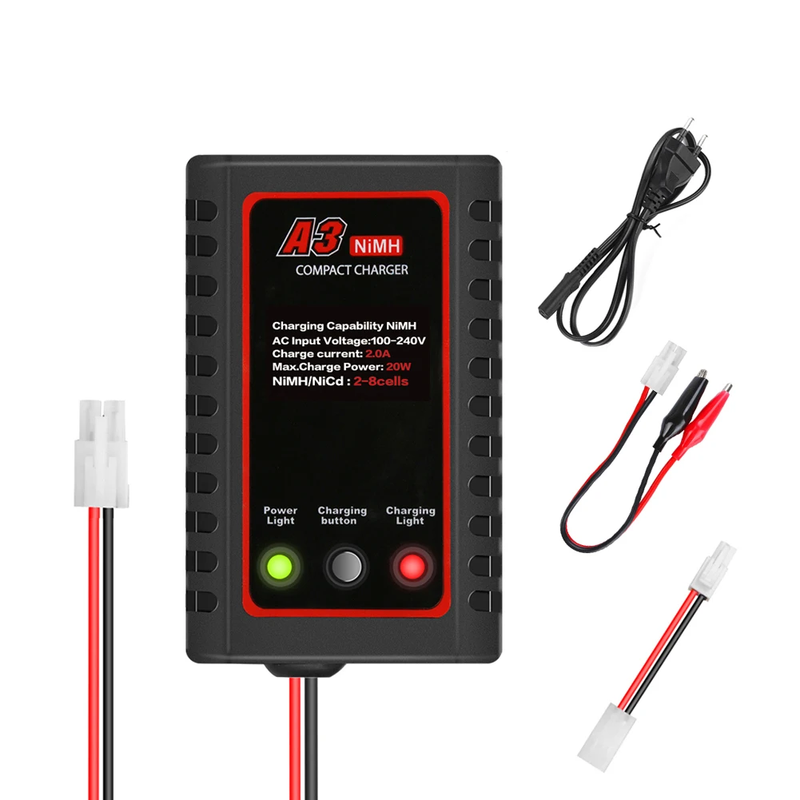 A3 20W Compact Charger with Tamiya Plug RC Charger for Airsoft Gun RC Car Boat