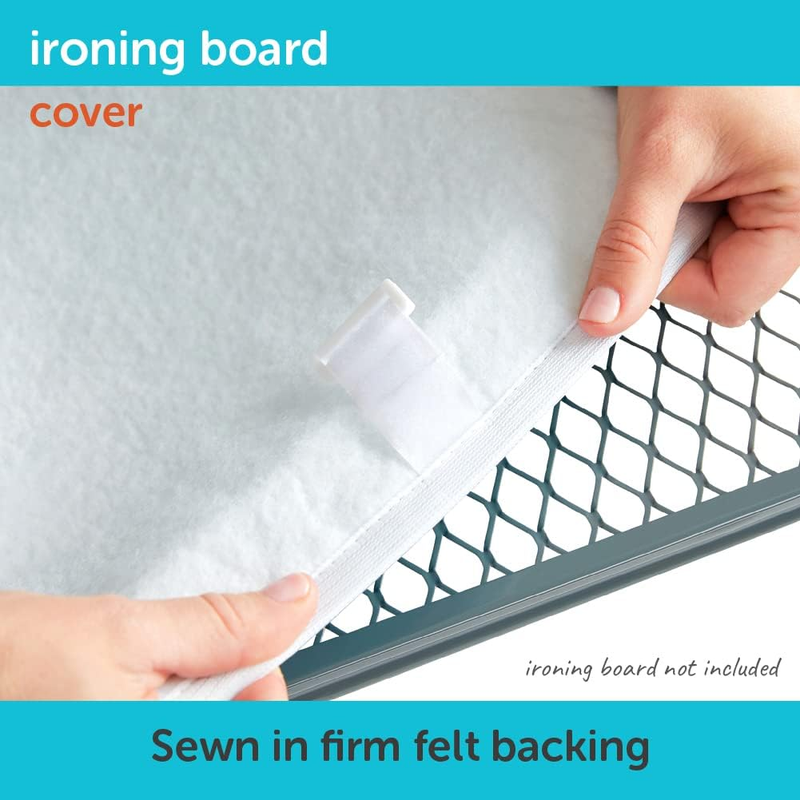 Ironing Board Cover, durable 100% cotton lined with a professional grade felt pa