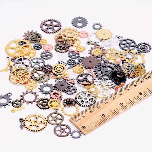 S Clock Parts Metal Gears Steampunk Assorted Lot Bronze Silver Cogs