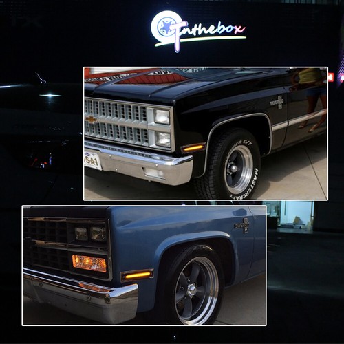 Smoke LED Front Side Marker Light For Chevy Blazer GMC Jimmy C/K Suburban Pickup