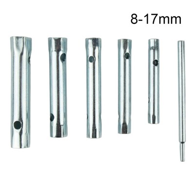 Tubular Box Wrench 6pcs/set 8-17mm Highly Polished Professional Silver