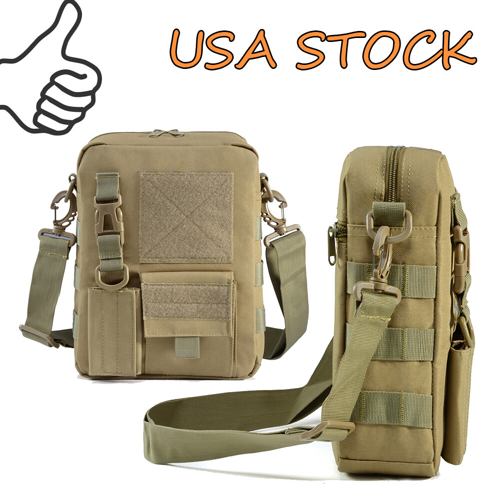 Tactical MOLLE Pouch Small Canvas Messenger Bag Small Sling