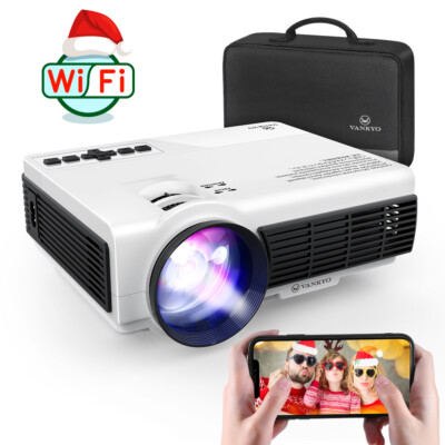 1080P HD LED Smart Video Projector Wireless Home Theater Cinema HDMI & WIFI