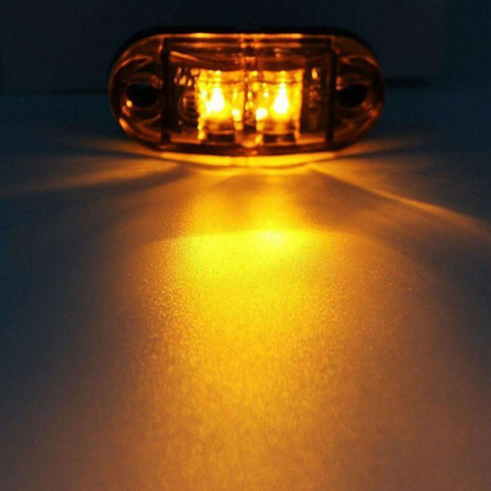 Universal LED Side Marker Clearance Lights Indicator Trailer Truck Caravan SUV