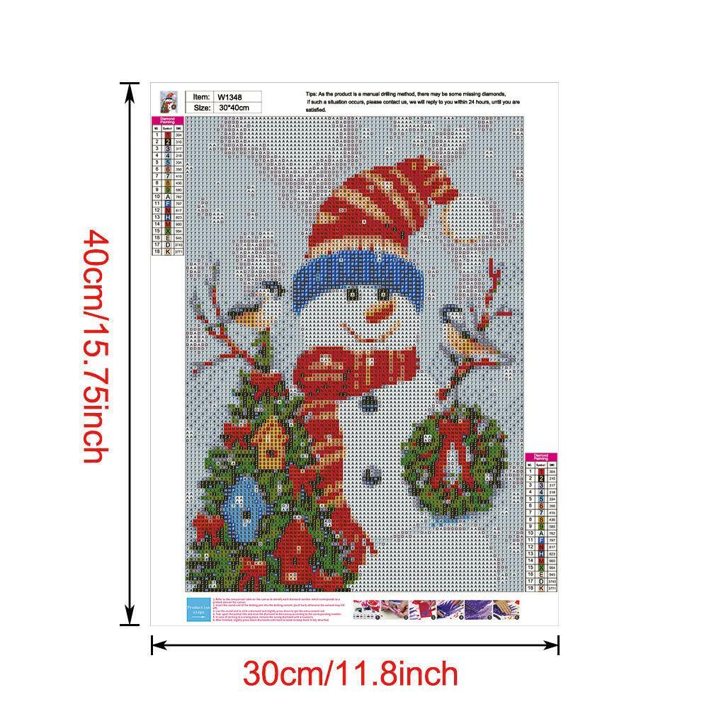 5D hágalo usted mismo Navidad Muñeco de nieve de pintura de Diamante Cruz Costura manualidades Navidad Decoración del hogar | eBay