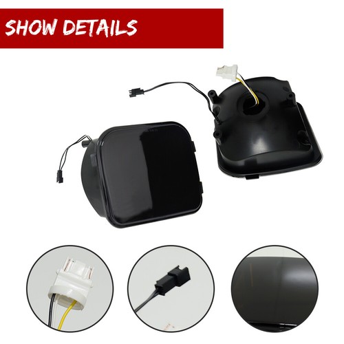 Sequential Switchback LED Smoke Front Corner DRL Signal Lamp For 06-10 Hummer H3