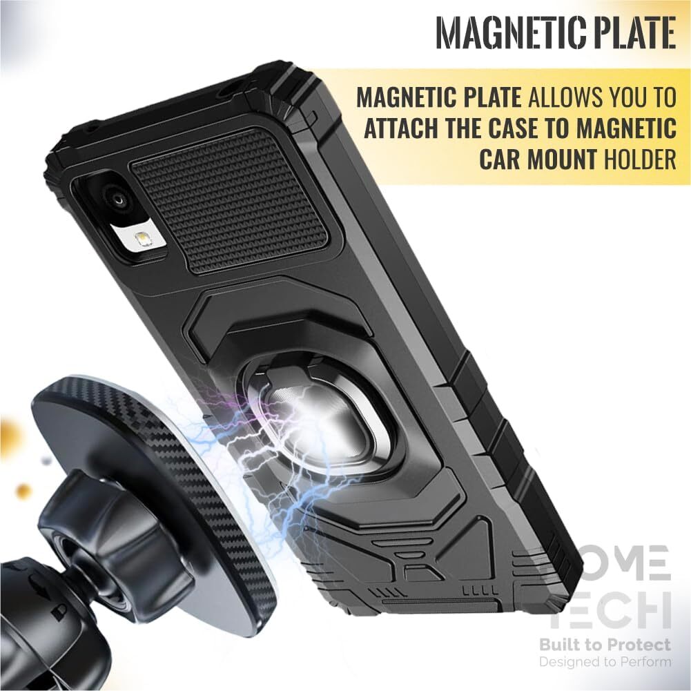 For TCL 30Z / TCL 30 LE (2022) Hybrid Magnetic Ring Kickstand Case Armor Cover