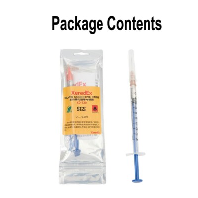 2pc Silver Conductive 0.2ML,Glue Wire Electrically Paste Adhesive Paint PCB Repa