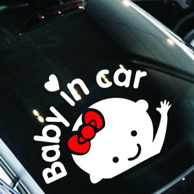 1 Sheet Removable Cute Baby In Car Stickers For Auto Bumper Window Vinyl Decals