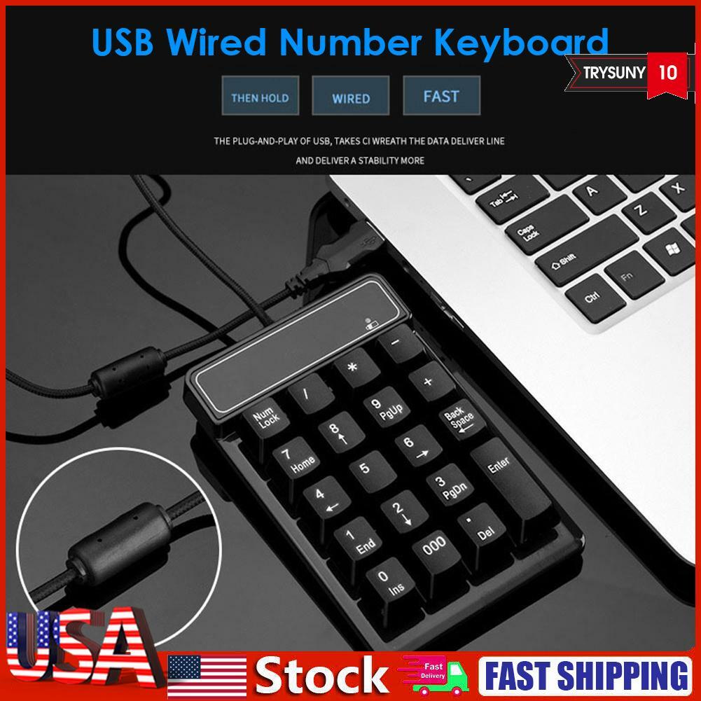 19 Keys USB Wired Numeric Keyboard Mechanical Hand Small Digital Keypad Numpad
