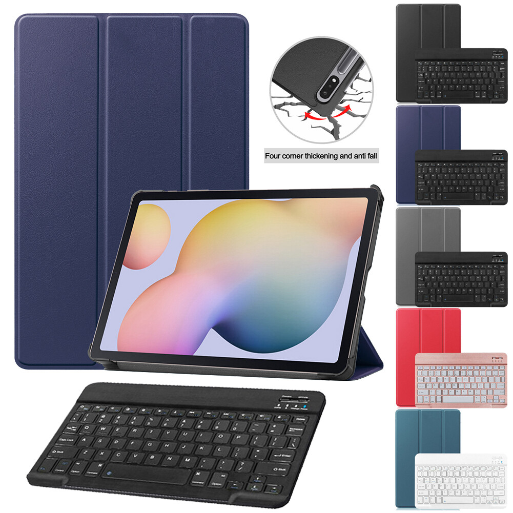 For Samsung Galaxy Tab A A7 A8 S6 S7 S8 Tablet Keyboard Slim Leather Case Cover