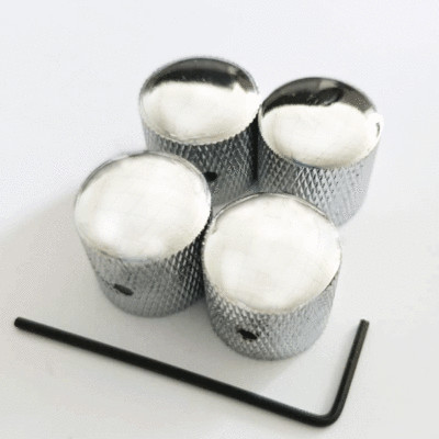 AYUBOUSA Chrome Dome Electric Guitar Knobs Metric Size for Tele Telecaster 4 PCS