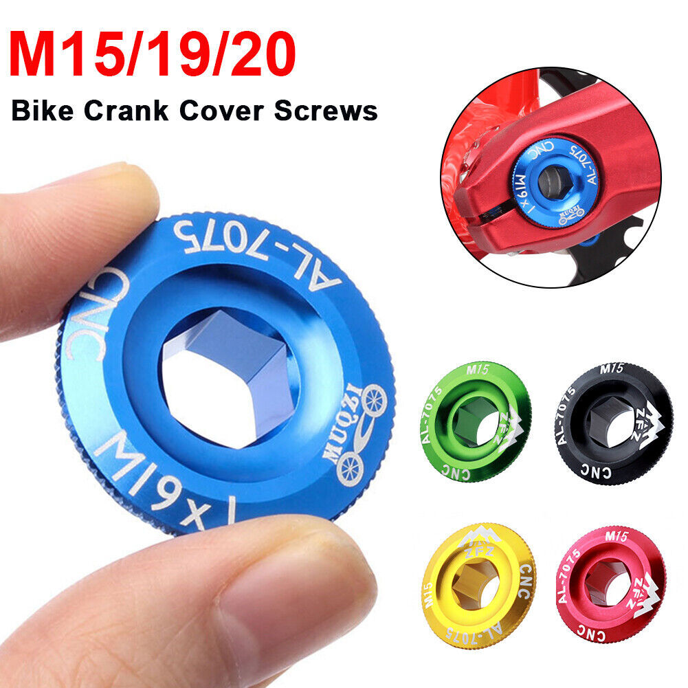 M15/M19/M20 MTB Bike Crank Cover CNC Crank Bolt Cap Crankset Screw For Shimano