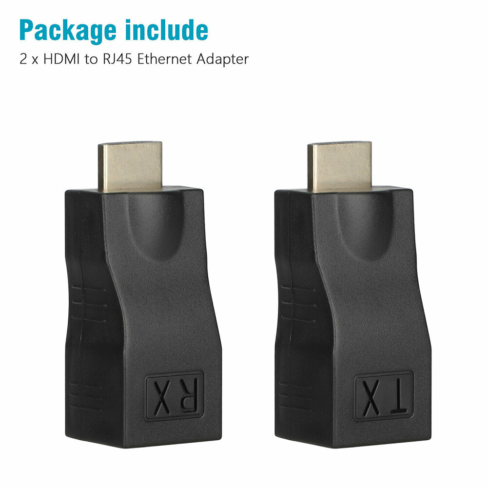 2/4/6Pcs HDMI Extender To RJ45 Over CAT6 CAT5e Ethernet Cable Cord TX/RX Adapter