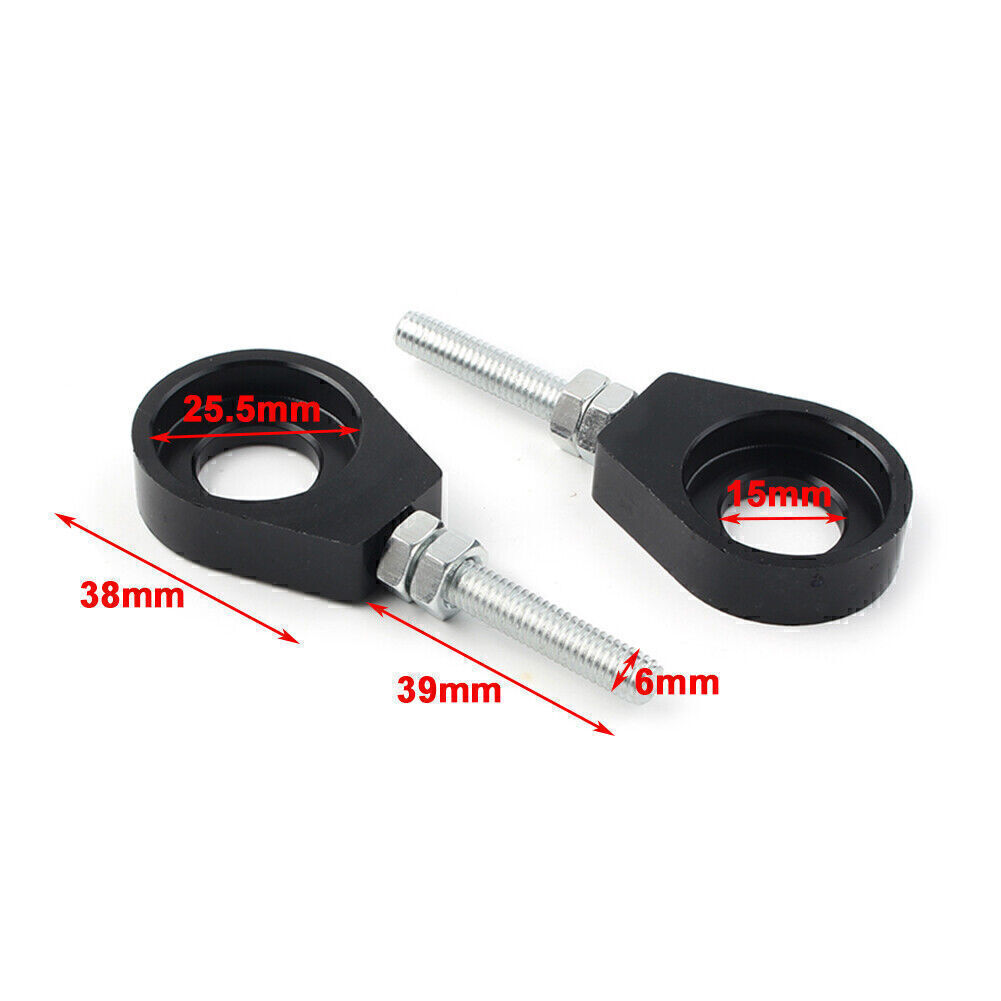 15mm Chain Adjuster Tensioner Block for Dirt Bike Quad ATV CRF50 SSR Black 2 Pcs