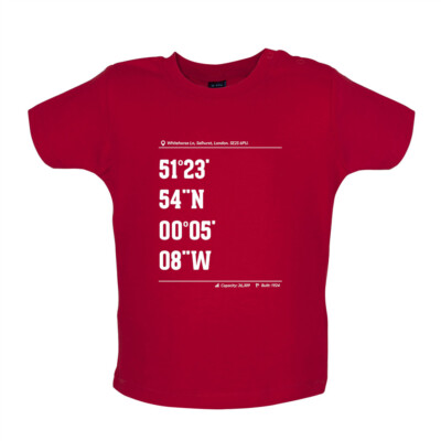 Stadium Coordinates The Eagles - Baby T-Shirt / Babygrow - Selhurst Park Crystal