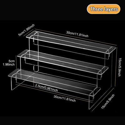 High Quality Stable 1/2/3/4 Tiers Acrylic Ladder Display Rack Multi-function