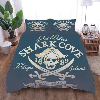 Pirate adventure 3D Print Quilt Duvet Cover Set King Doona Cover Soft Bedding