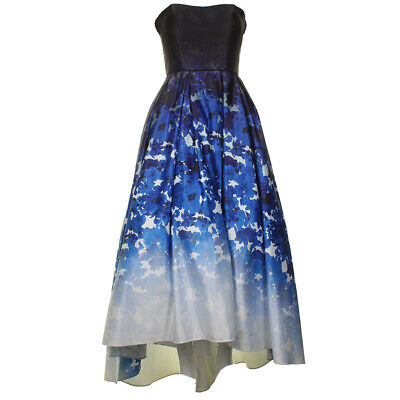 Платье Betsy Adam Petite Blue Multi Ombre с цветочным принтом без бретелек 2P