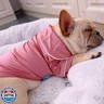 Lifeunion Small Dogs Cats Pajamas Pet Soft Silk Lapel Two-Legged Sleepwear Shirt for All Season (Small, Pink)