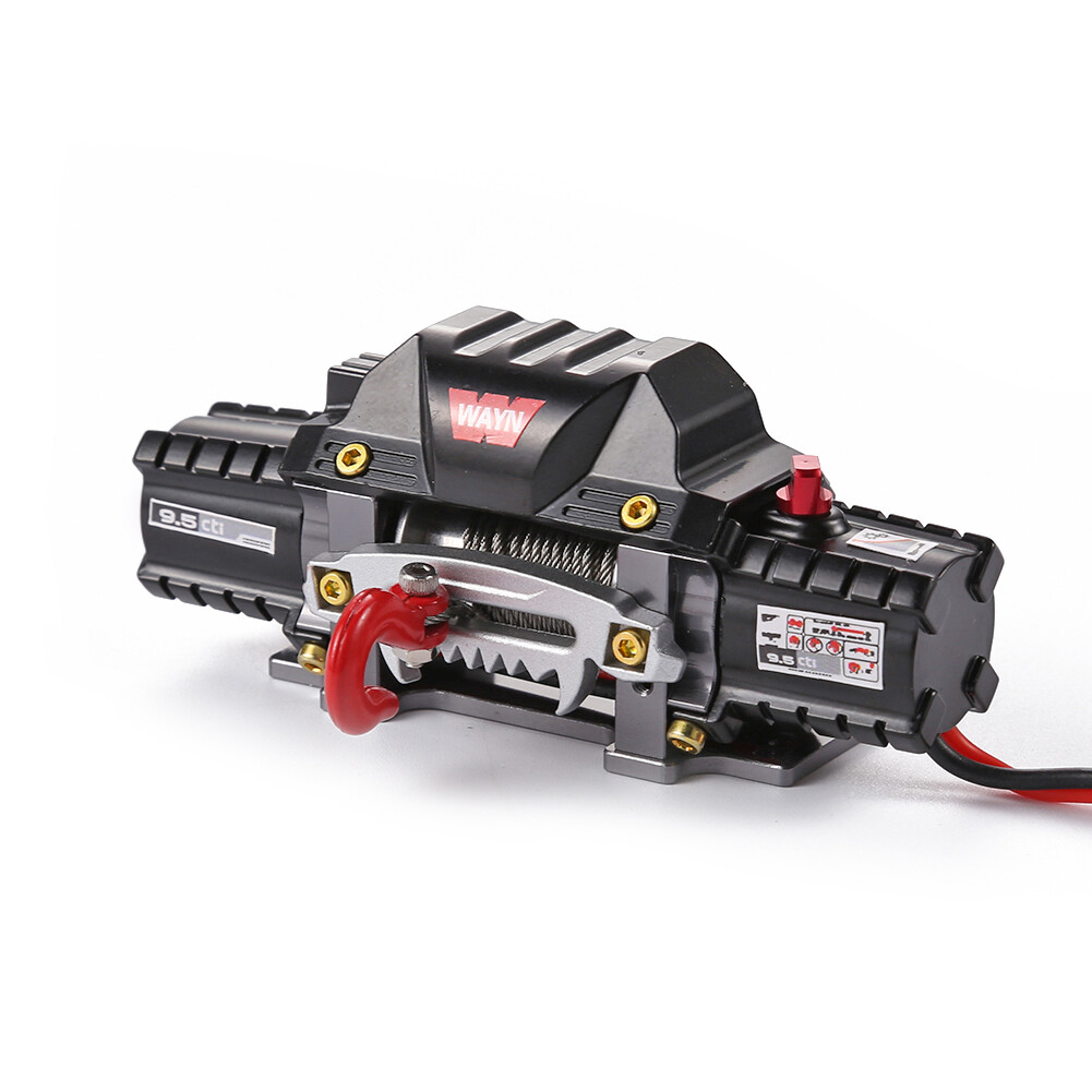 RC Car Double Motor Winch w/Remote Control Wire Switch for 1/8 RC Crawler