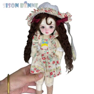 1/6 BJD poupée jouet 11 pouces haute fille avec une perruque douce robe complète