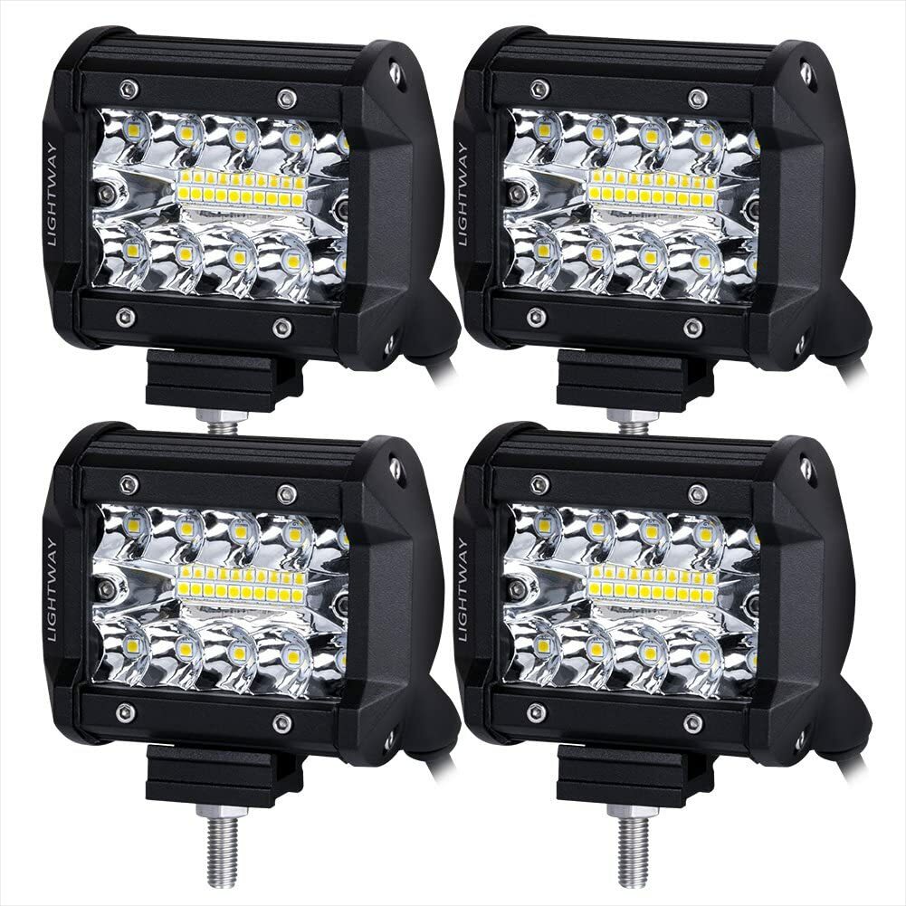 4Pcs 70W Feux de route Éclairage hors route Feux de travail à LED pour camion