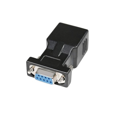 DB9 to RJ45 Serial Adapter RS232 Female to RJ-45 Female Ethernet Converter wi...