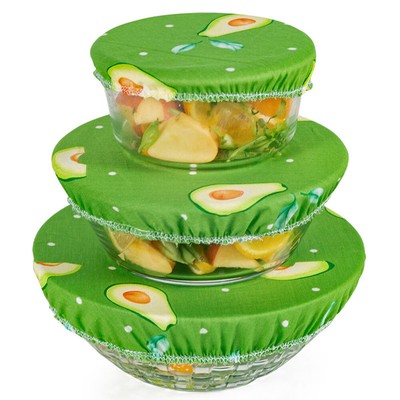Reusable Cotton Bowl Covers with Elastic Eco Friendly Food Storage Dish Storage