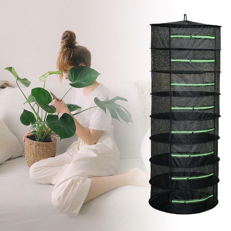 4 6 8 Layer Hanging Drying Rack 0 6m Net Herb Plant Food Mesh