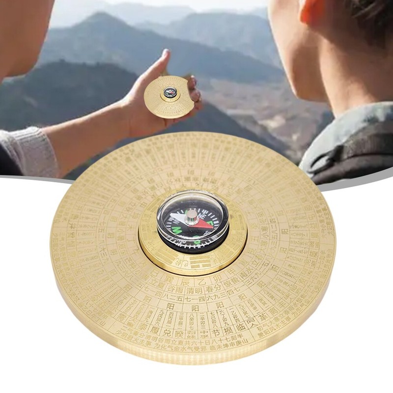 Wanderfertiger Messingkompass Mit Sch?Nem Design Im Chinesischen Stil Kompakte