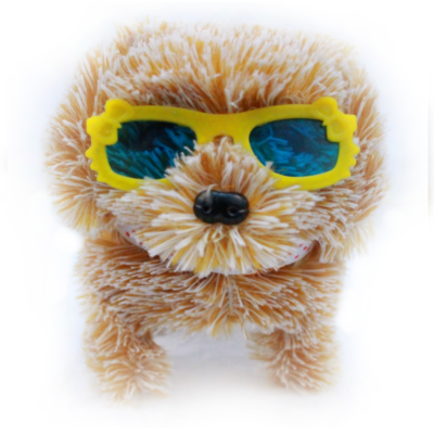 Battery Operated Plush Walking Barking Dog Toy with LED lights