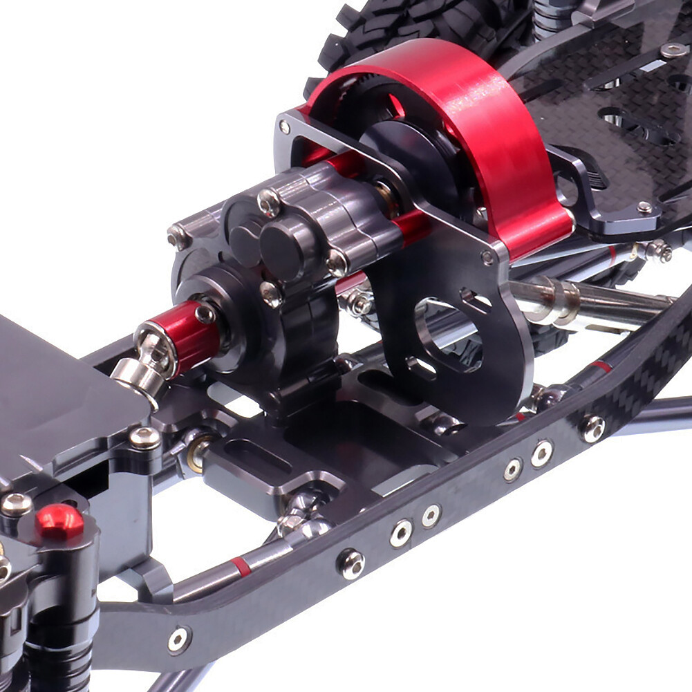 Metal Assembled Transmission Gearbox w/ Steel Gear For 1/10  Axial SCX10 Rc Car