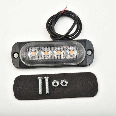 DC 12V-24V 4LED Truck Car Driving Fog Lamp Work Yellow Light Bar Light