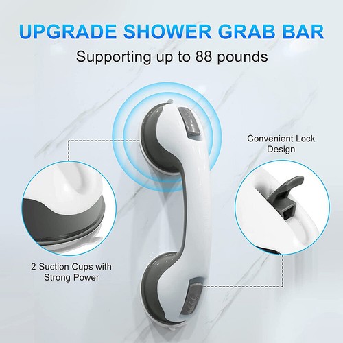 Bath Safety Suction Grip Handle Bathroom Tub Shower Toilet Hand Rail Supporter