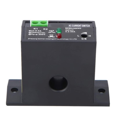 AC Current Sensing Switch Flameproof Adjustable 0.2~30A IP30 Self-Powered Sen...