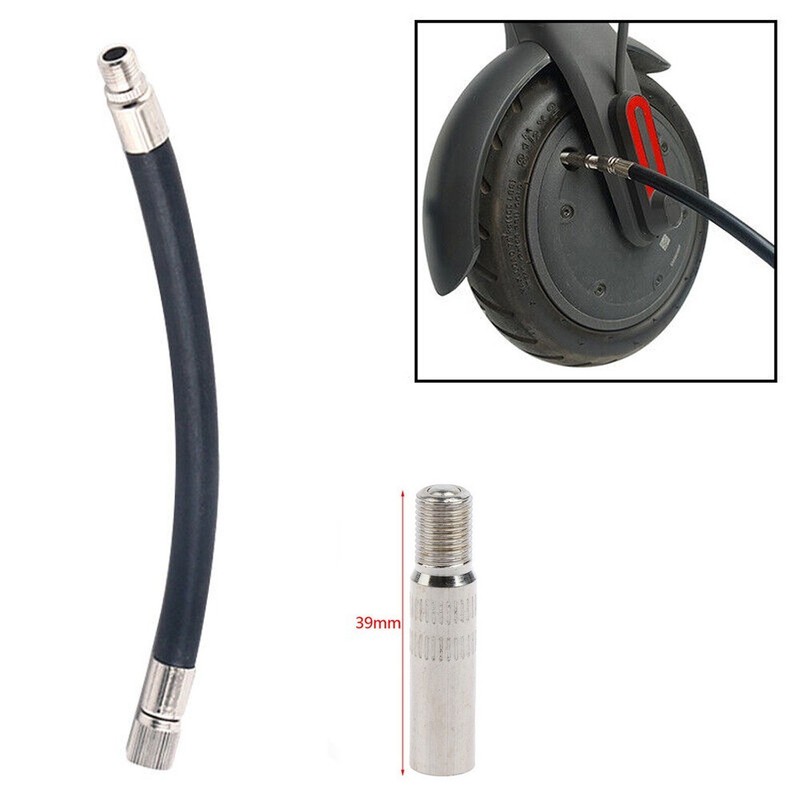 16cm Reifen Inflator Verl?Ngerung Schlauch Luftpumpe Rohr Schwarz F??R Motor