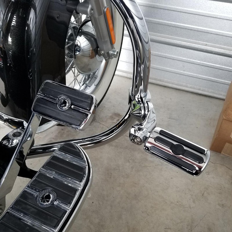 Chrome 1-1/4" Engine Guard Motorcycle Highway Pegs Foot Rest For Harley Davidson
