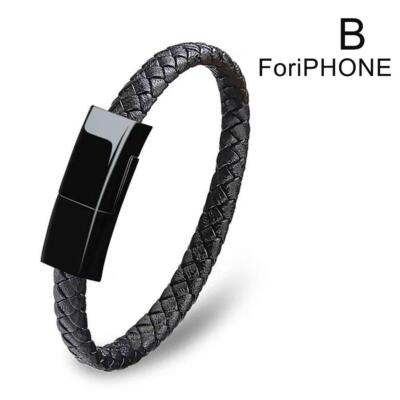 USB Bracelet Cable Charger Phone Data Charging Cable For iPhone Android Type-C,