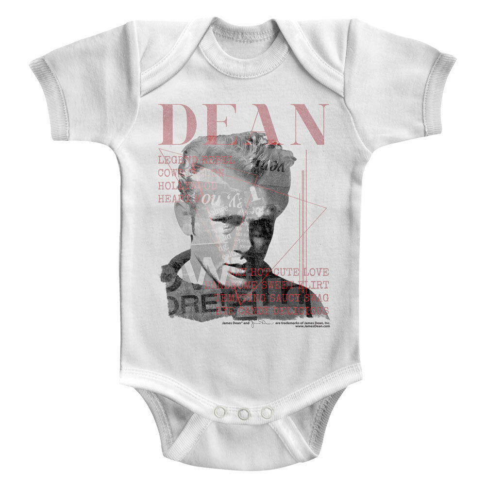 James Dean Legend Rebel Baby Body Suit Hollywood Heart throb Infant Romper Boy